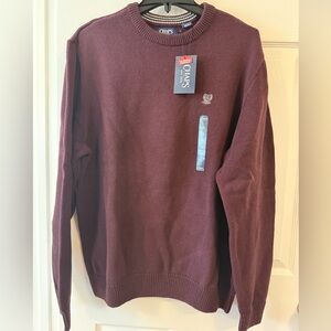 Chaps Men’s Crewneck Sweater in Maroon